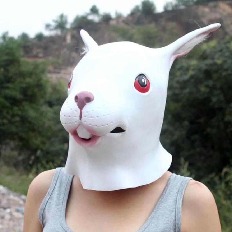 Rabbit - Carnival maskar, andlitsmaska latex sílikon