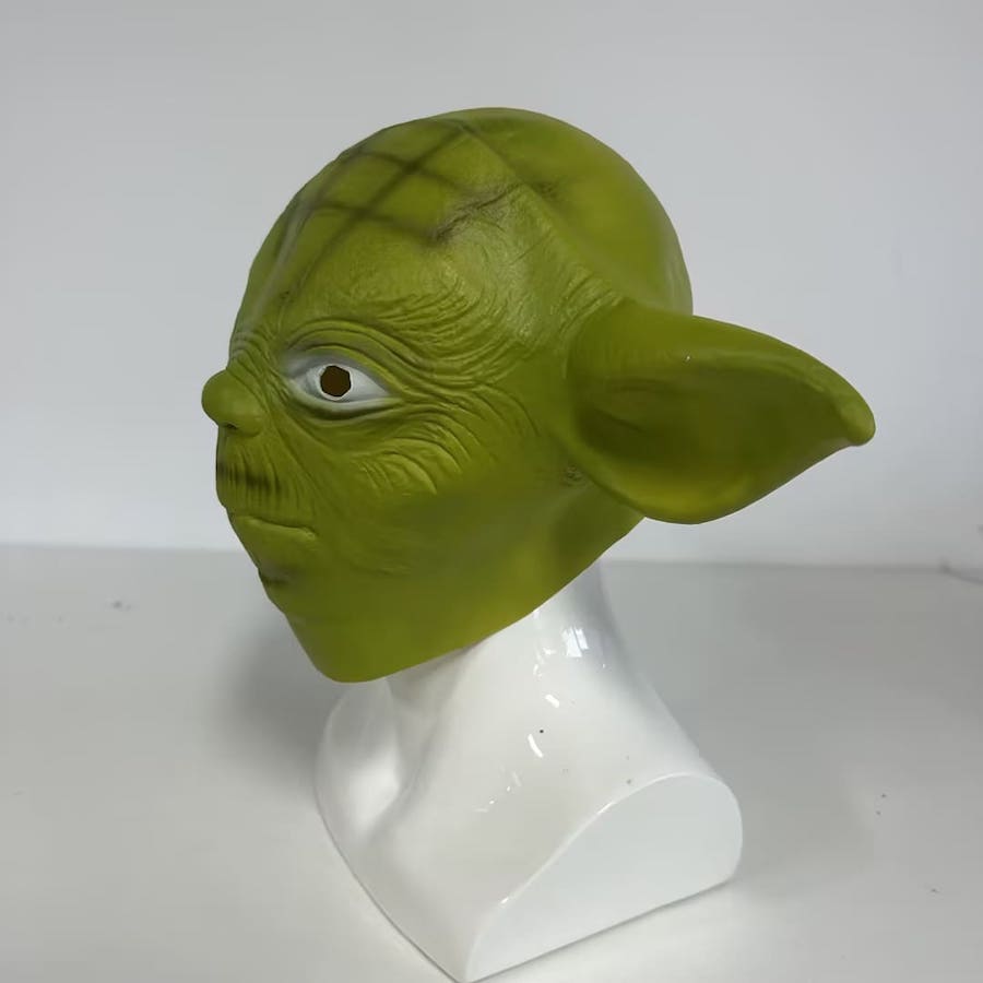 Star wars andlitsmaski - Yoda grænt latex