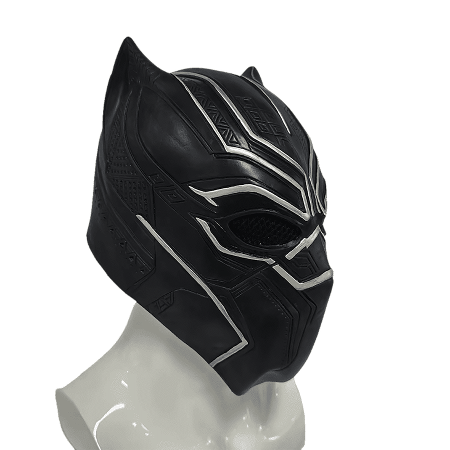 Black Panther svartur karnival maski