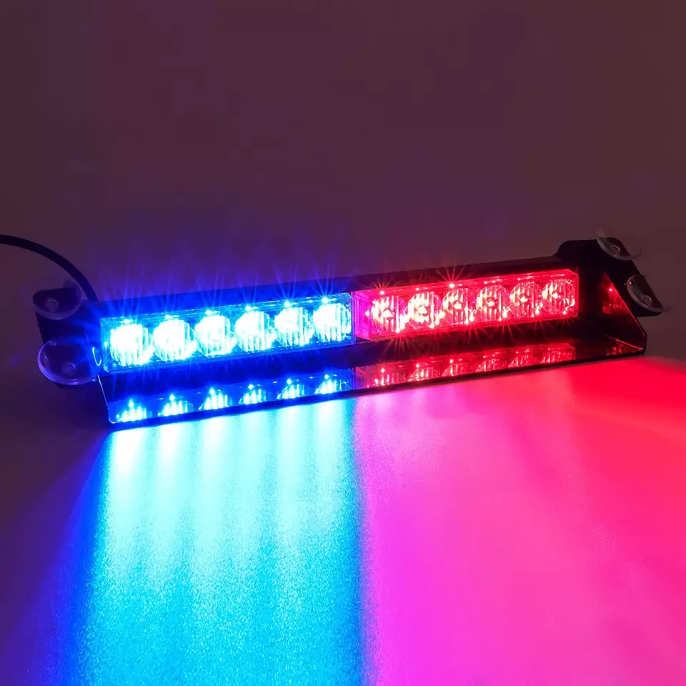Blikkandi LED strobe beacons (ljós) fyrir bílinn með möguleika á að breyta litum og blikkandi stíl